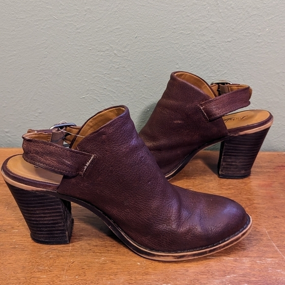 Lucky Brand Brown Sling Back Booties Size 7.5 - Picture 5 of 12